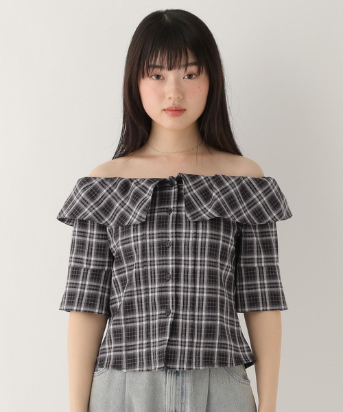 Heather（ヘザー）の「アソートオフショルシャツ（半袖）　575216（シャツ/ブラウス・レディース・ホワイト系その他/ブラック系その他/ブラウン系その他・FREE）」の19枚目の写真