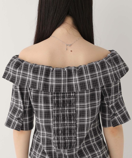 Heather（ヘザー）の「アソートオフショルシャツ（半袖）　575216（シャツ/ブラウス・レディース・ホワイト系その他/ブラック系その他/ブラウン系その他・FREE）」の12枚目の写真