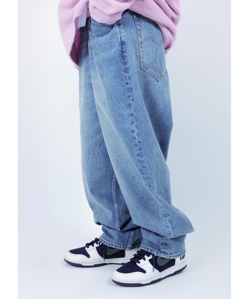 APPLEBUM（アップルバム）の「“Selena” Wide Tapered Denim Pants (Damage)（デニムパンツ・メンズ・インディゴブルー・MEDIUM/X-LARGE/LARGE/SMALL）」の7枚目の写真