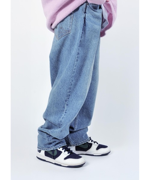 APPLEBUM（アップルバム）の「“Selena” Wide Tapered Denim Pants (Damage)（デニムパンツ・メンズ・インディゴブルー・MEDIUM/X-LARGE/LARGE/SMALL）」の10枚目の写真