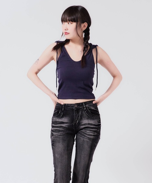 セール】Camisole with hood / フード付きタンクトップ（タンク