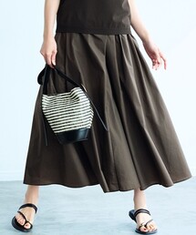 23区 S（ニジュウサンクチイサイサイズ）の「【洗える】ナイロンコットンポプリン タック スカート（スカート）」