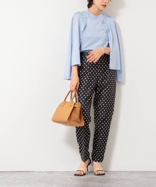 NOLLEY’S Sophi（ノーリーズソフィ）の「ウォッシャブルドットジャガードテーパードパンツ（その他パンツ・レディース・ベージュ系その他/ブラック系その他・38/36/34）」の8枚目の写真