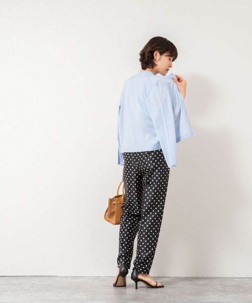 NOLLEY’S Sophi（ノーリーズソフィ）の「ウォッシャブルドットジャガードテーパードパンツ（その他パンツ・レディース・ベージュ系その他/ブラック系その他・38/36/34）」の10枚目の写真