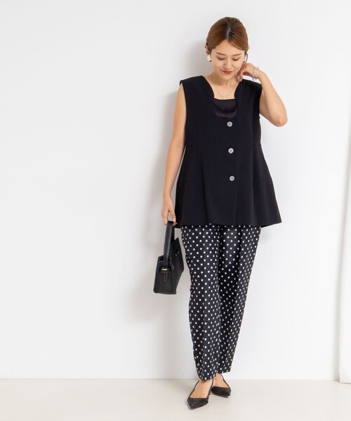 NOLLEY’S Sophi（ノーリーズソフィ）の「ウォッシャブルドットジャガードテーパードパンツ（その他パンツ・レディース・ベージュ系その他/ブラック系その他・38/36/34）」の16枚目の写真