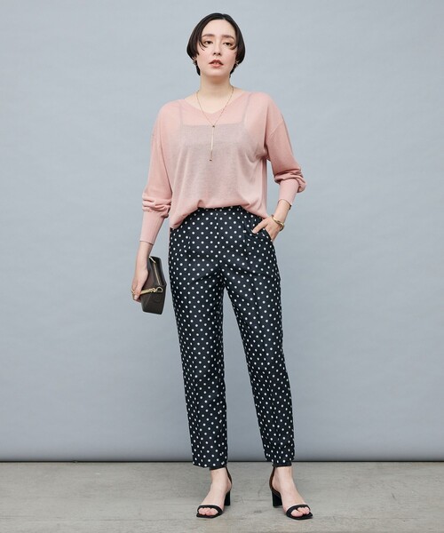 NOLLEY’S Sophi（ノーリーズソフィ）の「ウォッシャブルドットジャガードテーパードパンツ（その他パンツ・レディース・ベージュ系その他/ブラック系その他・38/36/34）」の17枚目の写真