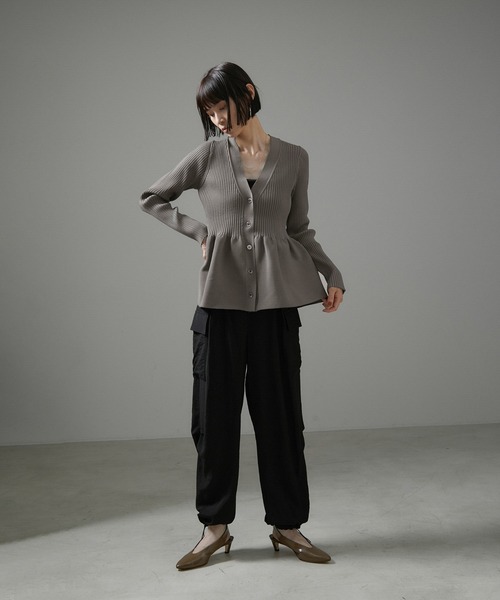 WEB限定】Vネックペプラムカーディガン 2（カーディガン/ボレロ