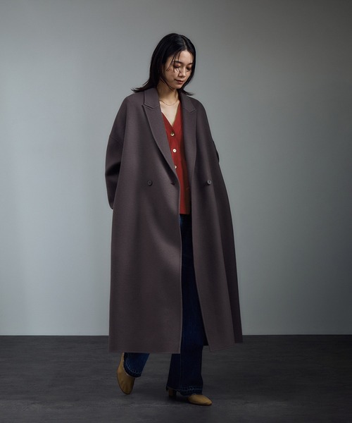 SALON adam et rope'(サロン アダム エ ロペ)の「【WEB限定】Vネックペプラムカーディガン 2(カーディガン/ボレロ・レディース・チャコールグレー/ブラック/レッド/ベージュ系その他・FREE)」の13枚目の写真