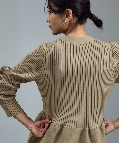 WEB限定】Vネックペプラムカーディガン 2（カーディガン/ボレロ