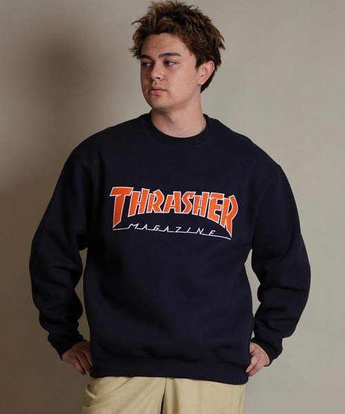 THRASHER(スラッシャー)の「THRASHER/スラッシャー トレーナー スウェット クルーネック ロゴ 裏起毛 254TH1TR063(スウェット・メンズ・ホワイト/ネイビー/ブラック・M/L/XL)」の17枚目の写真