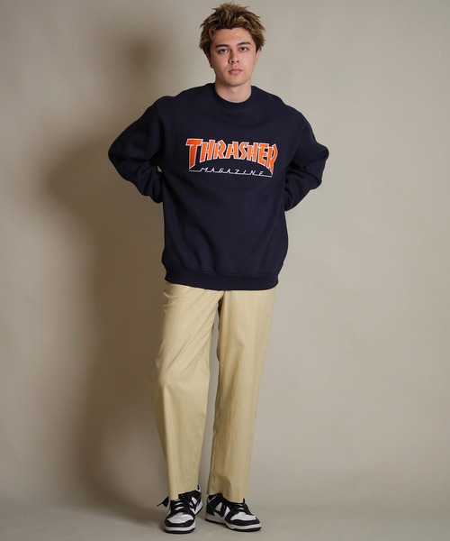 THRASHER(スラッシャー)の「THRASHER/スラッシャー トレーナー スウェット クルーネック ロゴ 裏起毛 254TH1TR063(スウェット・メンズ・ホワイト/ネイビー/ブラック・M/L/XL)」の19枚目の写真
