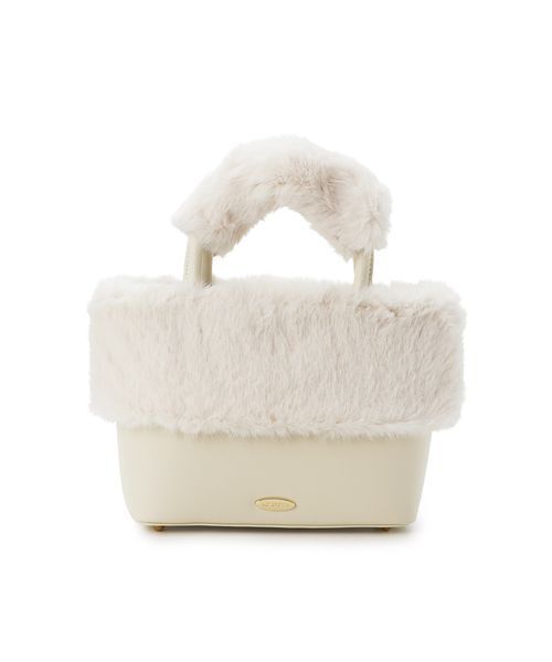 LILY BROWN（リリーブラウン）の「エコファーコンビ2wayトート（トートバッグ・レディース・アイボリー/ブラック/ピンクベージュ/ライトブルー/ライトグレー/チェック・F）」の14枚目の写真