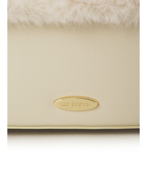 LILY BROWN（リリーブラウン）の「エコファーコンビ2wayトート（トートバッグ・レディース・アイボリー/ブラック/ピンクベージュ/ライトブルー/ライトグレー/チェック・F）」の17枚目の写真