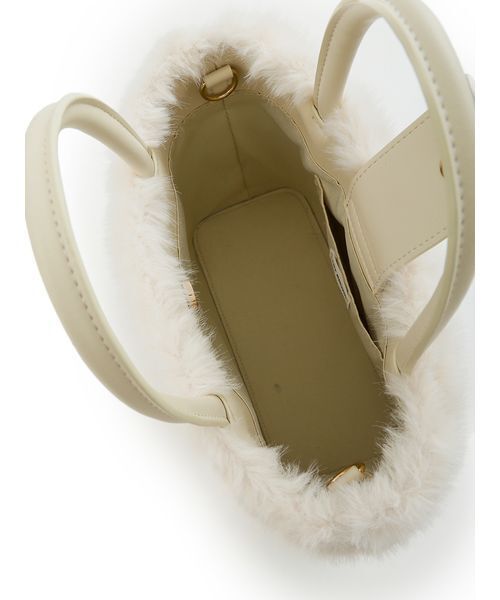 LILY BROWN（リリーブラウン）の「エコファーコンビ2wayトート（トートバッグ・レディース・アイボリー/ブラック/ピンクベージュ/ライトブルー/ライトグレー/チェック・F）」の19枚目の写真