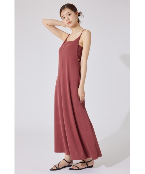 rienda（リエンダ）の「リラックスカットキャミワンピース 秋服 夏服（ワンピース・レディース・バーガンディー/ベージュ/ブラック・FREE）」の5枚目の写真