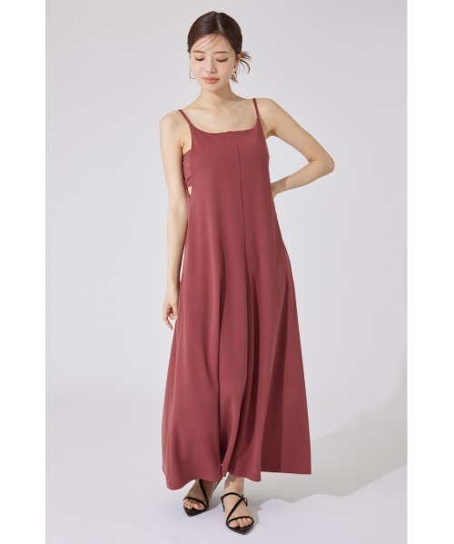 rienda（リエンダ）の「リラックスカットキャミワンピース 秋服 夏服（ワンピース・レディース・バーガンディー/ベージュ/ブラック・FREE）」の6枚目の写真