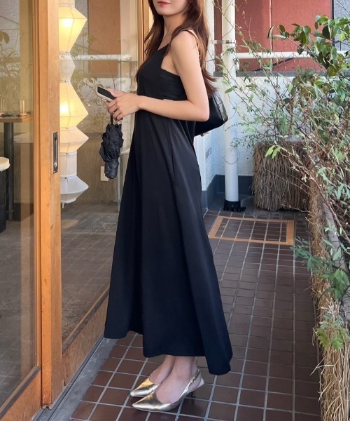 セール】リラックスカットキャミワンピース 秋服 夏服（ワンピース