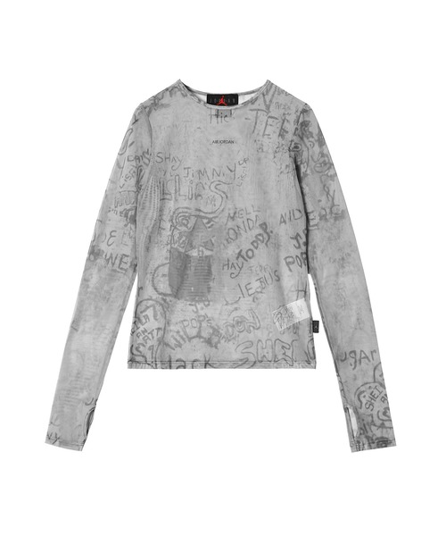 JORDAN BRAND（ジョーダンブランド）の「NIKE WMNS JORDAN AIR JORDAN L/S TOP HQ9175-07（Tシャツ/カットソー・レディース・グレー・MEDIUM/LARGE）」の3枚目の写真