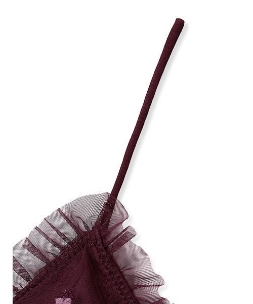 gelato pique（ジェラートピケ）の「チェリー柄チュールブラ＆ショーツセット（ブラ&ショーツ・レディース・ピンク/バーガンディー・F）」の5枚目の写真