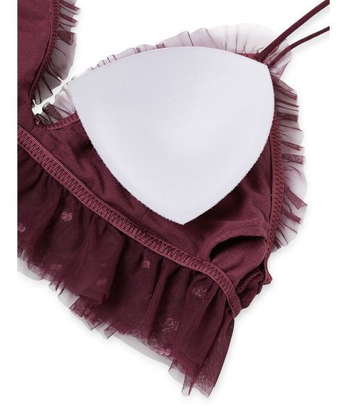 gelato pique（ジェラートピケ）の「チェリー柄チュールブラ＆ショーツセット（ブラ&ショーツ・レディース・ピンク/バーガンディー・F）」の9枚目の写真