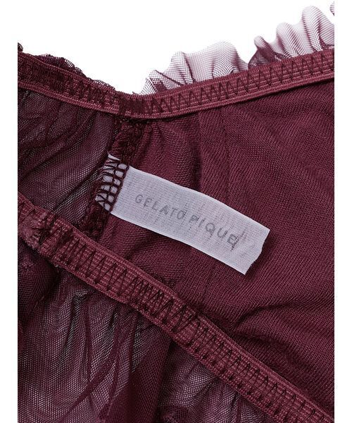 gelato pique（ジェラートピケ）の「チェリー柄チュールブラ＆ショーツセット（ブラ&ショーツ・レディース・ピンク/バーガンディー・F）」の10枚目の写真