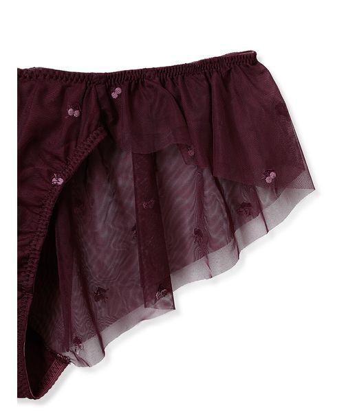 gelato pique（ジェラートピケ）の「チェリー柄チュールブラ＆ショーツセット（ブラ&ショーツ・レディース・ピンク/バーガンディー・F）」の12枚目の写真