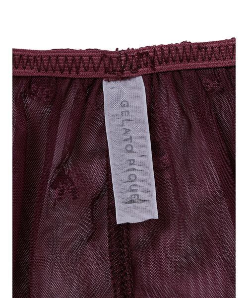 gelato pique（ジェラートピケ）の「チェリー柄チュールブラ＆ショーツセット（ブラ&ショーツ・レディース・ピンク/バーガンディー・F）」の13枚目の写真