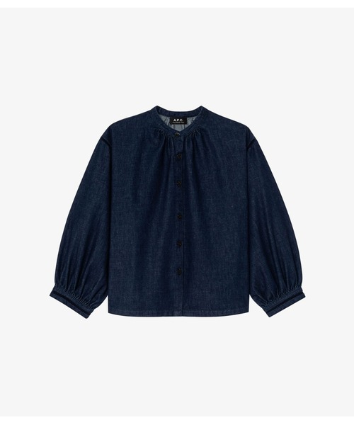 A.P.C.（アーペーセー）の「BLOUSE BETH（シャツ/ブラウス・レディース・ネイビー/ダークブルー・36/34/38）」の2枚目の写真