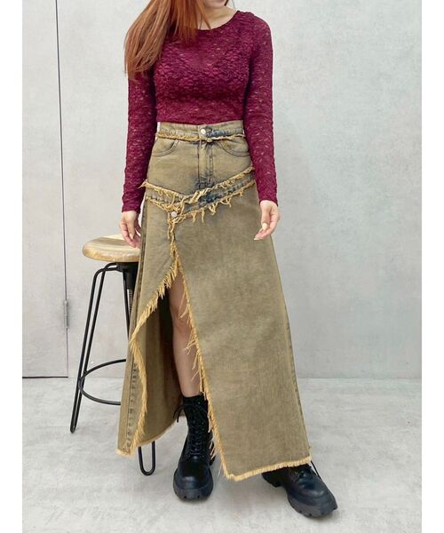 EVRIS（エヴリス）の「バックオープンレーストップス（Tシャツ/カットソー・レディース・ブルー/ブラック/ホワイト/ボルドー・FREE）」の14枚目の写真