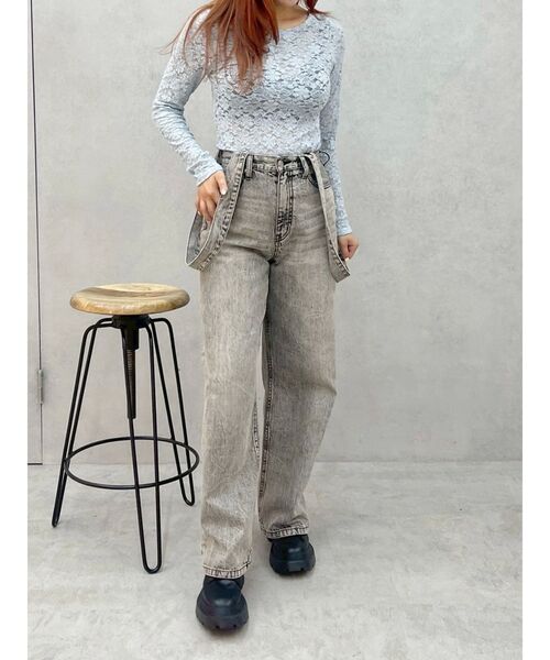 EVRIS(エヴリス)の「バックオープンレーストップス(Tシャツ/カットソー・レディース・ブルー/ブラック/ホワイト/ボルドー・FREE)」の13枚目の写真