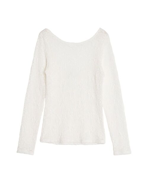 EVRIS（エヴリス）の「バックオープンレーストップス（Tシャツ/カットソー・レディース・ブルー/ブラック/ホワイト/ボルドー・FREE）」の22枚目の写真