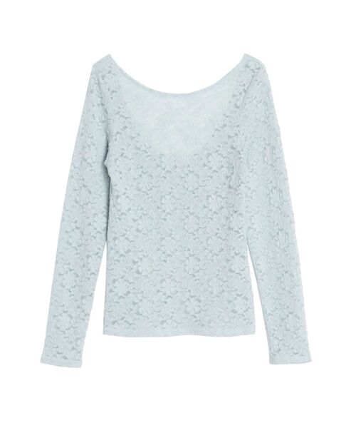 EVRIS（エヴリス）の「バックオープンレーストップス（Tシャツ/カットソー・レディース・ブルー/ブラック/ホワイト/ボルドー・FREE）」の12枚目の写真