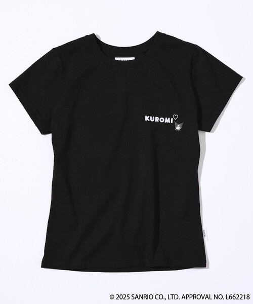 BASICKS(ベイシックス)の「BASICKS × SANRIO × Firsthand/ベイシックス × サンリオ × ファーストハンド x <My Melody><Kuromi> LOGO CONPACT TEE(Tシャツ/カットソー・レディース・ブラック/ホワイト・FREE)」の1枚目の写真
