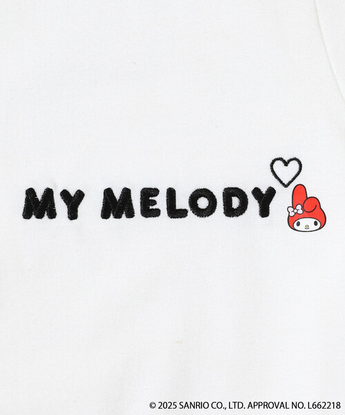 BASICKS(ベイシックス)の「BASICKS × SANRIO × Firsthand/ベイシックス × サンリオ × ファーストハンド x <My Melody><Kuromi> LOGO CONPACT TEE(Tシャツ/カットソー・レディース・ブラック/ホワイト・FREE)」の5枚目の写真