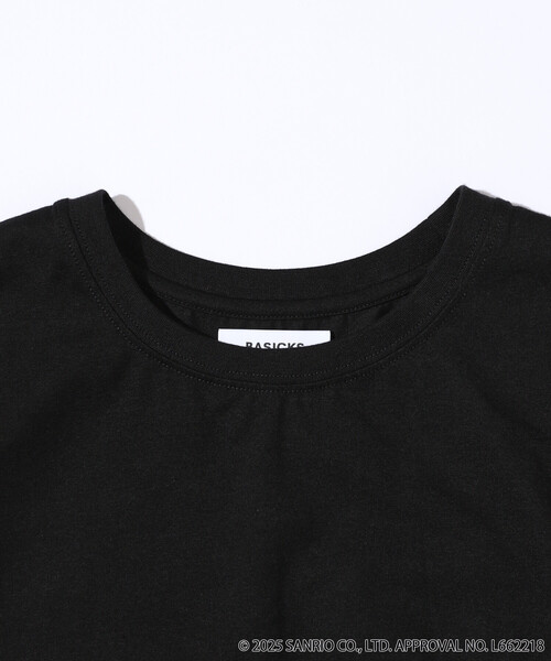 BASICKS(ベイシックス)の「BASICKS × SANRIO × Firsthand/ベイシックス × サンリオ × ファーストハンド x <My Melody><Kuromi> LOGO CONPACT TEE(Tシャツ/カットソー・レディース・ブラック/ホワイト・FREE)」の8枚目の写真