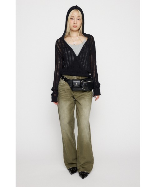 LAGUA GEM（ラグアジェム）の「COLOR VINTAGE ストレートデニム（デニムパンツ・レディース・カーキ/ベージュ・22inch/23inch/24inch/25inch/26inch）」の5枚目の写真