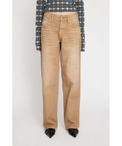 LAGUA GEM（ラグアジェム）の「COLOR VINTAGE ストレートデニム（デニムパンツ・レディース・カーキ/ベージュ・22inch/23inch/24inch/25inch/26inch）」の7枚目の写真