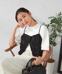 a.v.v（アーヴェヴェ）の「スパンコールビスチェ（キャミソール）」