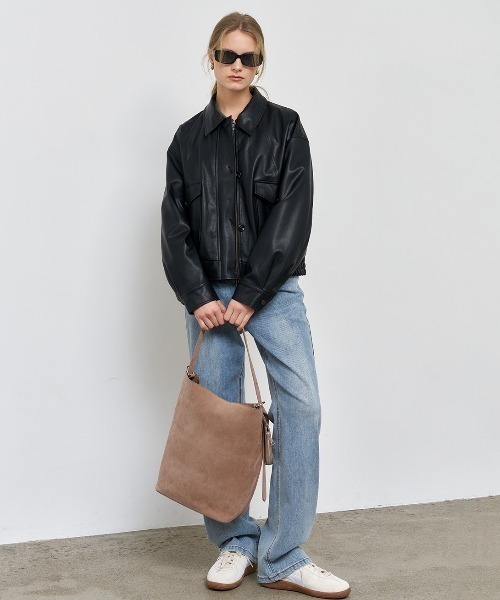 GENERAL IDEA(ジェネラルアイデア)の「GENERAL IDEA/ジェネラルアイディア eco suede basket shoulder bag ショルダーバッグ(ショルダーバッグ・レディース・キャメル/ベージュ/ブルー・FREE)」の14枚目の写真