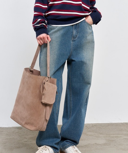 GENERAL IDEA(ジェネラルアイデア)の「GENERAL IDEA/ジェネラルアイディア eco suede basket shoulder bag ショルダーバッグ(ショルダーバッグ・レディース・キャメル/ベージュ/ブルー・FREE)」の11枚目の写真