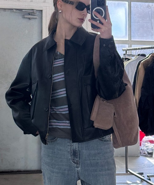 GENERAL IDEA(ジェネラルアイデア)の「GENERAL IDEA/ジェネラルアイディア eco suede basket shoulder bag ショルダーバッグ(ショルダーバッグ・レディース・キャメル/ベージュ/ブルー・FREE)」の8枚目の写真