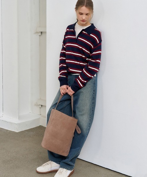 GENERAL IDEA(ジェネラルアイデア)の「GENERAL IDEA/ジェネラルアイディア eco suede basket shoulder bag ショルダーバッグ(ショルダーバッグ・レディース・キャメル/ベージュ/ブルー・FREE)」の12枚目の写真