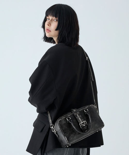 VELNUS（ベルナス）の「【VELNUS】Vintage design Boston shoulder handbag/ヴィンテージデザイン ボストンショルダーハンドバッグ（ショルダーバッグ・メンズ・ブラック・FREE）」の5枚目の写真