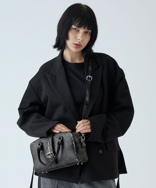 VELNUS（ベルナス）の「【VELNUS】Vintage design Boston shoulder handbag/ヴィンテージデザイン ボストンショルダーハンドバッグ（ショルダーバッグ・メンズ・ブラック・FREE）」の3枚目の写真