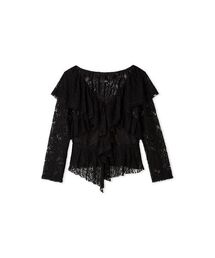 styling/ スタイリング　ストレッチレーストップス　ブラック styling/ スタイリング ストレッチレーストップス ブラック