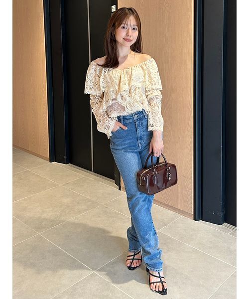 styling/（スタイリング）の「ラッフルレースブラウス（シャツ/ブラウス・レディース・アイボリー/ピンク/ブラック・F）」の20枚目の写真