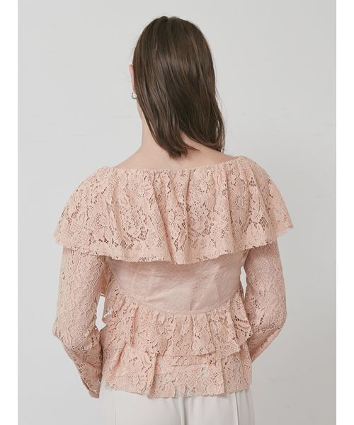 styling/（スタイリング）の「ラッフルレースブラウス（シャツ/ブラウス・レディース・アイボリー/ピンク/ブラック・F）」の16枚目の写真