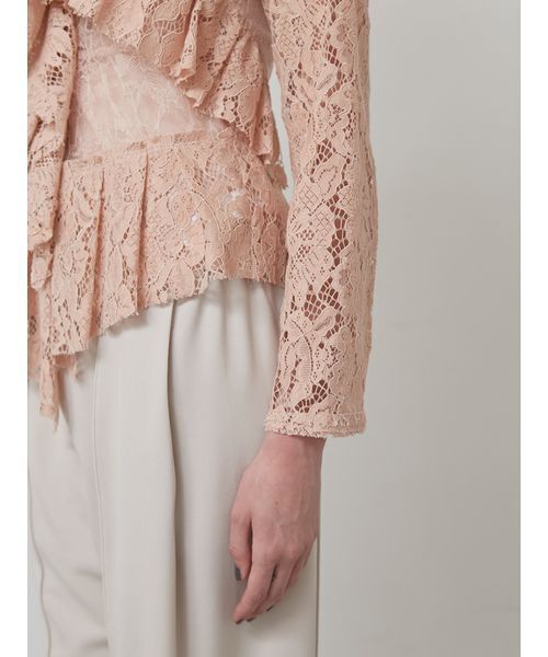 styling/（スタイリング）の「ラッフルレースブラウス（シャツ/ブラウス・レディース・アイボリー/ピンク/ブラック・F）」の13枚目の写真