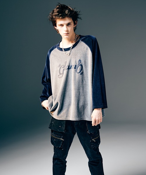 glamb（グラム）の「Spin Logo Velour Sweat / スピンロゴベロアスウェット（スウェット・メンズ・ブラック/グレー/ブラウン・S/M/L）」の8枚目の写真