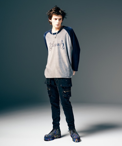 glamb（グラム）の「Spin Logo Velour Sweat / スピンロゴベロアスウェット（スウェット・メンズ・ブラック/グレー/ブラウン・S/M/L）」の9枚目の写真